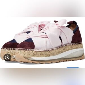Free People Women's Mauve and Tan Espadrille Sneakers